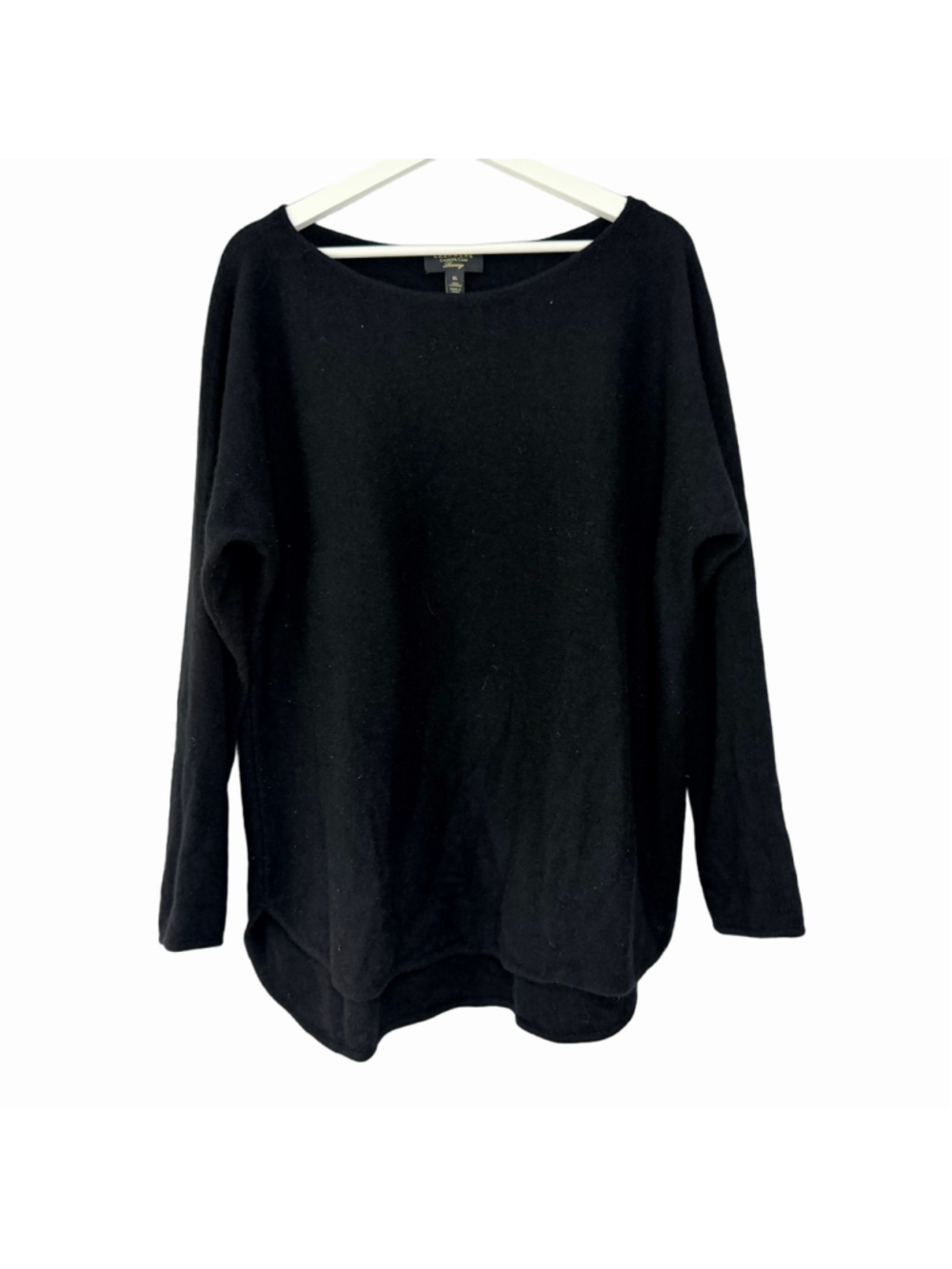 Charter Club 100% Cashmere Luxury Boatneck Sweater Black Women's Size XL Basic